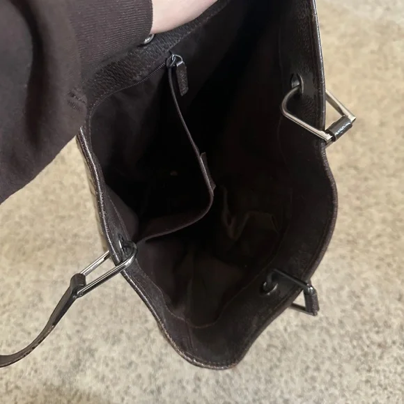 Vintage Gucci Beige and Brown GG Canvas Tote As Is - Picture 9 of 13